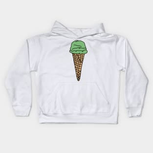 matcha green tea ice cream Kids Hoodie